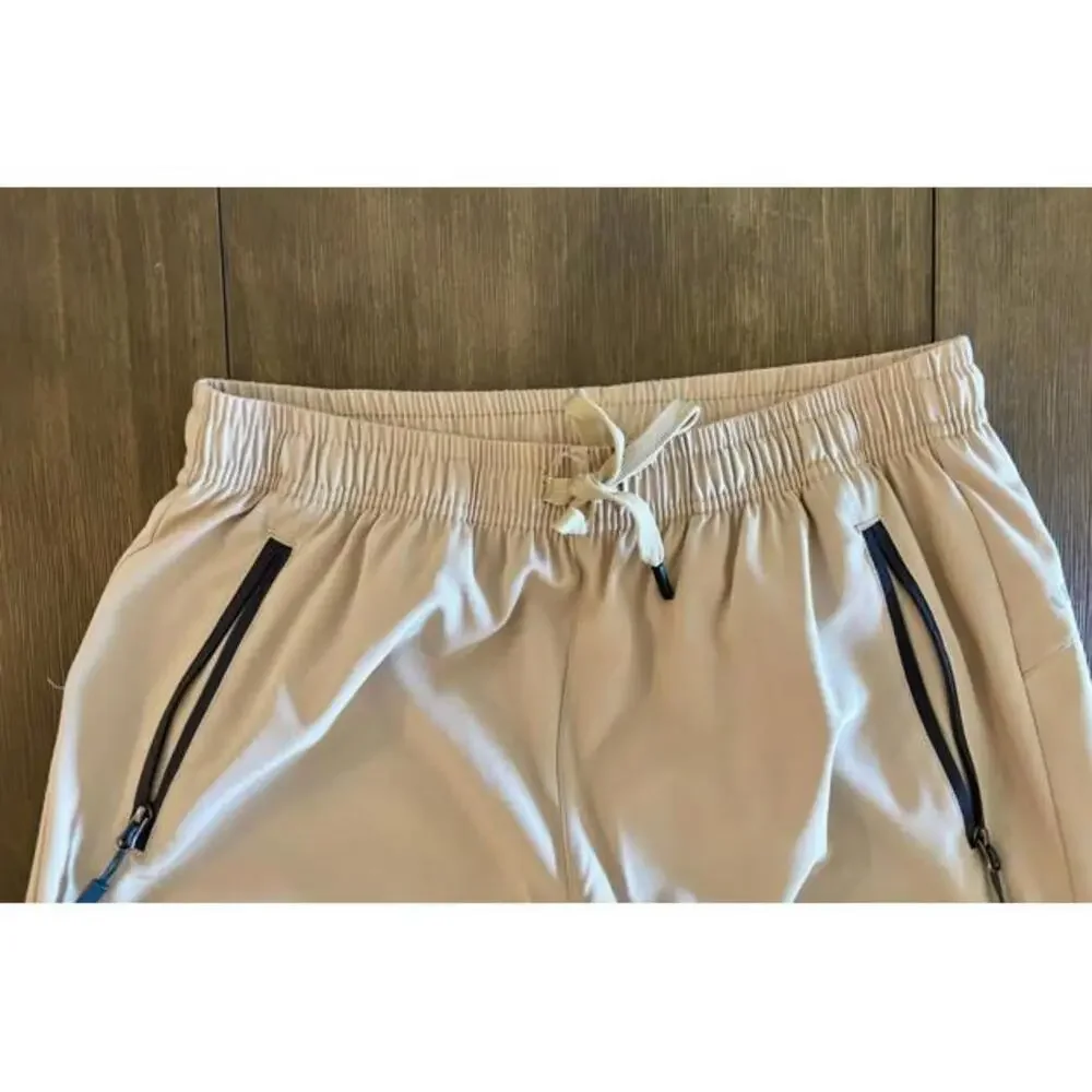 Women’s URBEST Beige Stretch Jogger Pants XS Techwear Style - Picture 2 of 9